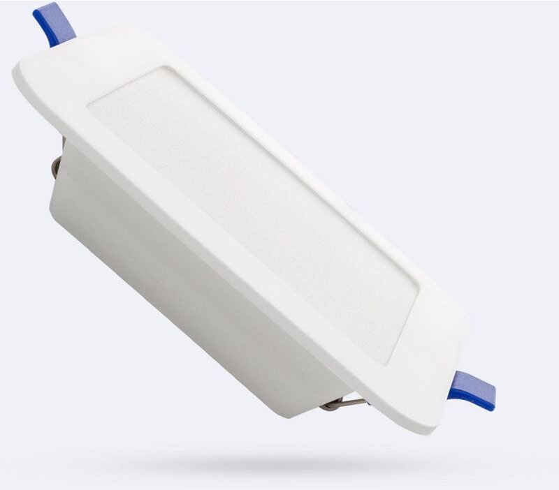 Efectoled - led Einbaustrahler flach 6W Eckig solid Ausschnitt 110x110 mm 4000K Neutralweiß
