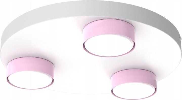 LED Deckenleuchte 3x Gx53, Kinder, Jugend, Weiß, Rosa