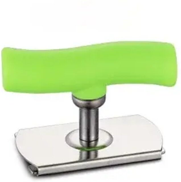 Verstellbarer Edelstahl-Glasöffner, Deckelöffner, Flaschenöffner, Küchenzubehör, Dosenöffner 3-9,5 cm (grün)