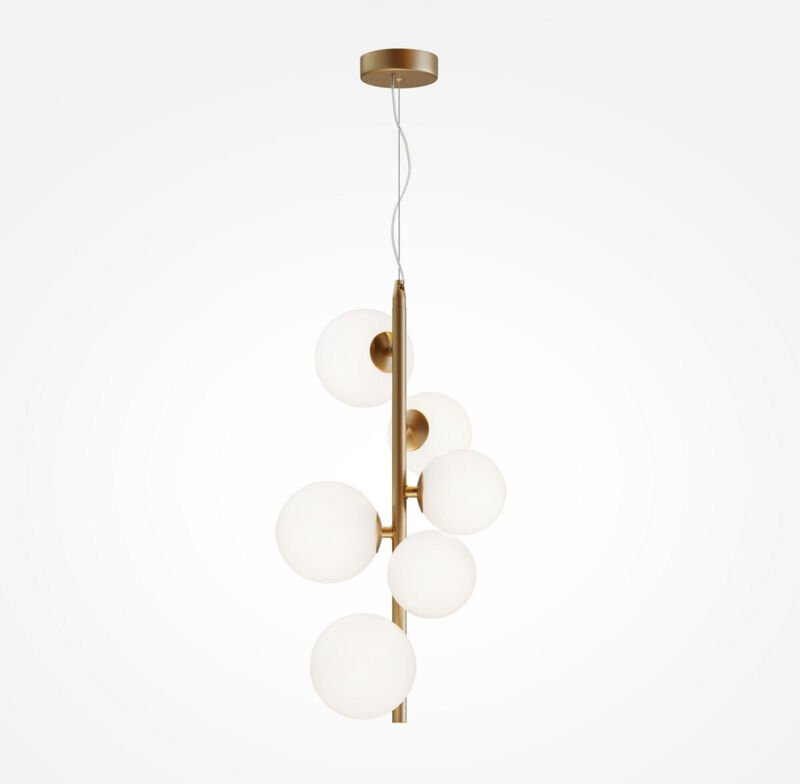 Pendelleuchte Hängelampe Deckenlampe Wohnzimmerleuchte Metall Gold d 29 cm