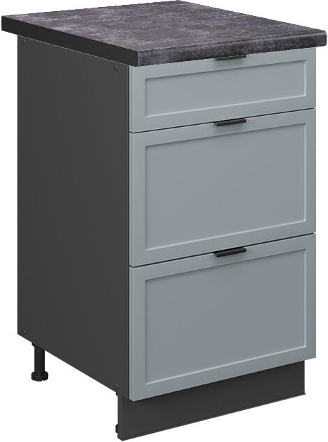 Vicco - Küchenschränke Fame-Line, Hellblau-grau, 50 cm , ap Anthrazit