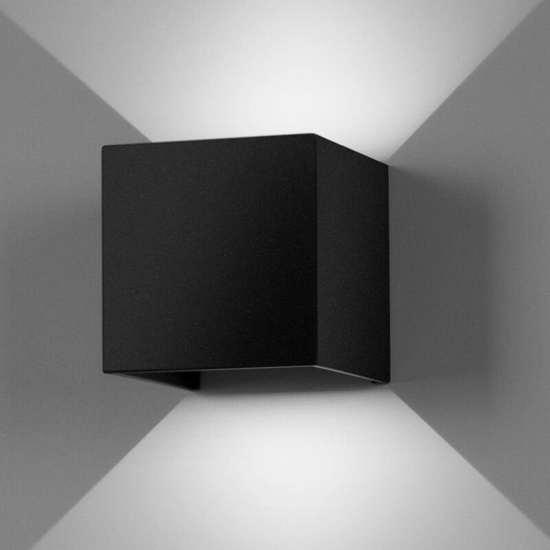 LED Wandlampe Modern Aluminium Wandleuchte Auf und ab Einstellbarer Lichtstrahl für Schlafzimmer Wohnzimmer Flur 7W Weiß...