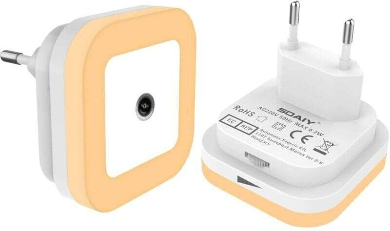 Ymyny - 2er-Pack automatisches LED-Nachtlicht, Dämmerungssensor-Nachtlicht, dimmbare LED-Lampe, Plug-in-Nachtlicht, Warm...