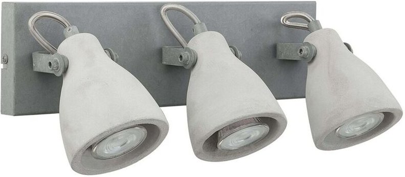 Beliani - Wandleuchte Grau Beton 3-flammig verstallbar Industrie Look Moderne Deckenleuchte