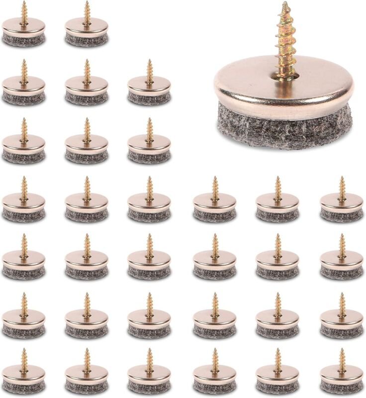 Filz-Möbelgleiter – Filzgleiter mit 22 mm Durchmesser für Möbelbeine. Bodenschoner für 5 mm dicke Stuhlbeine.