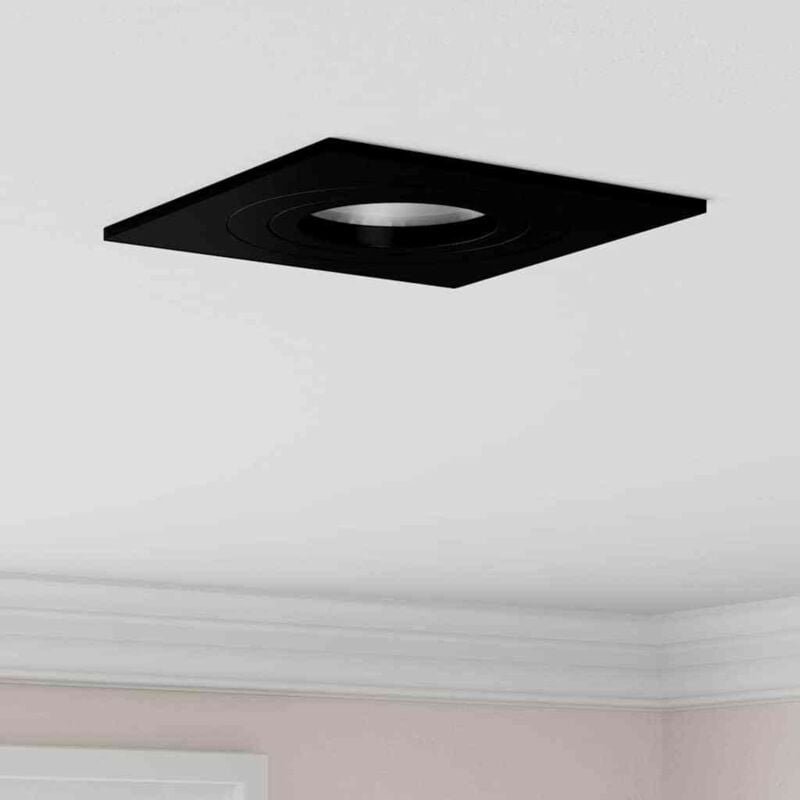 Spotlights mit Strahlern 12 pcs Schwarz 9 x 9 x cm Aluminium vidaXL