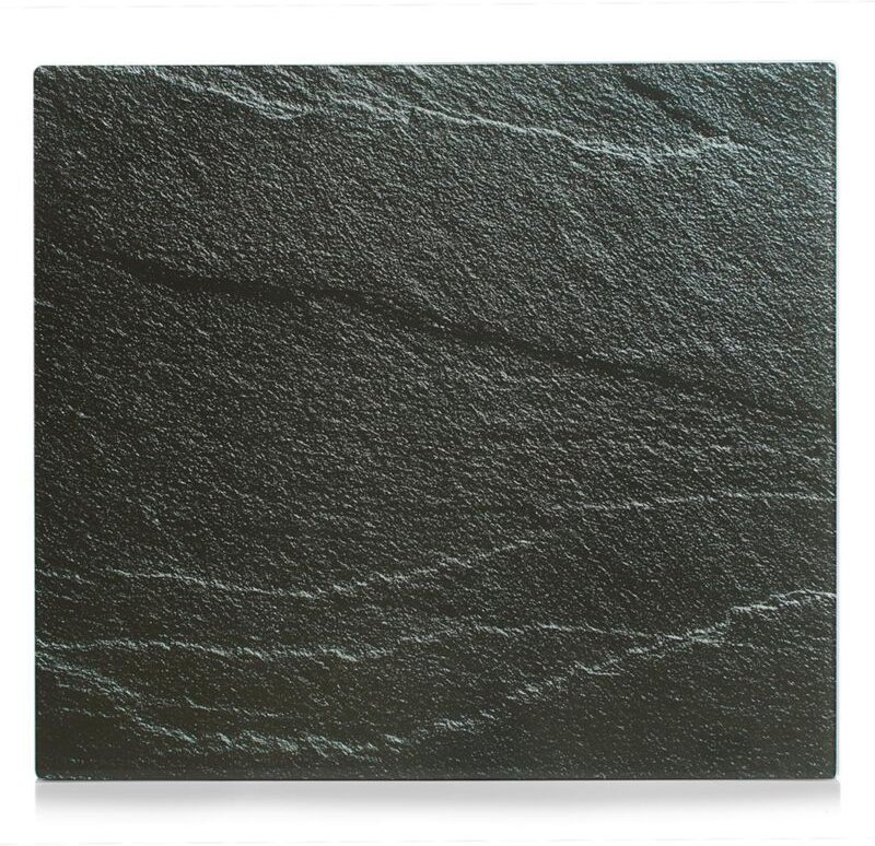 Thumbnail - Herdabdeckplatte Schiefer Glas hitzbeständig bis 220°C 56x50cm anthrazit