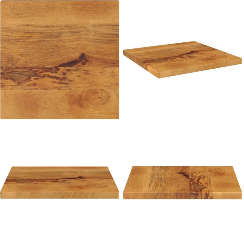 Tischplatte 40x40x2,5 cm Quadratisch Massivholz Mango - Massivholz - Mangoholz