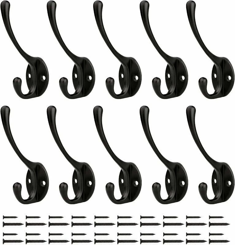Wandgarderobe, Huthaken, robuste Wandhaken mit Metallschrauben, für Küche, Badezimmer, Schlafzimmer