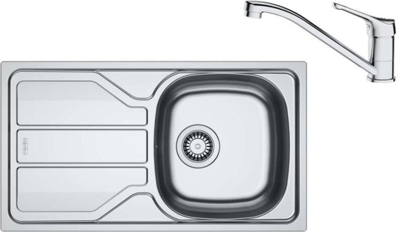 Franke - Küchenset N100, Edelstahlspüle FLN 611-78 LB und Armatur FB 250.031, Chrom 101.0731.379