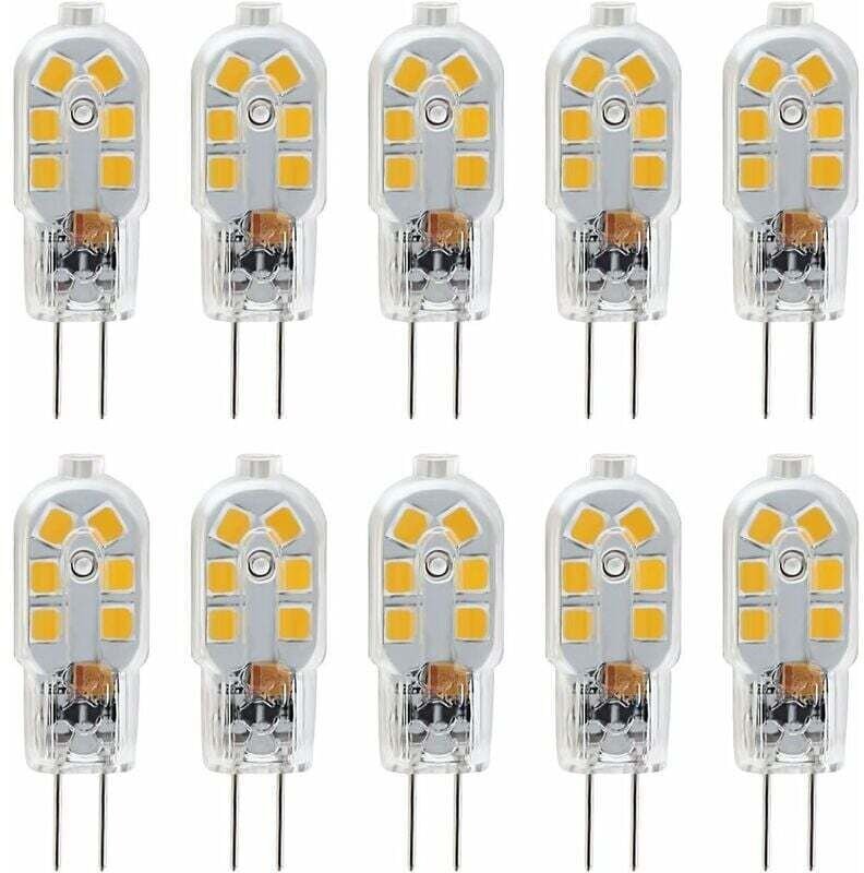 Lablanc - G4 LED-Leuchtmittel, 12 v, 2 w, entspricht 10 w Halogenlampe, kein Flimmern, 200 lm, warmweiß 3000 k, 360° Abs...