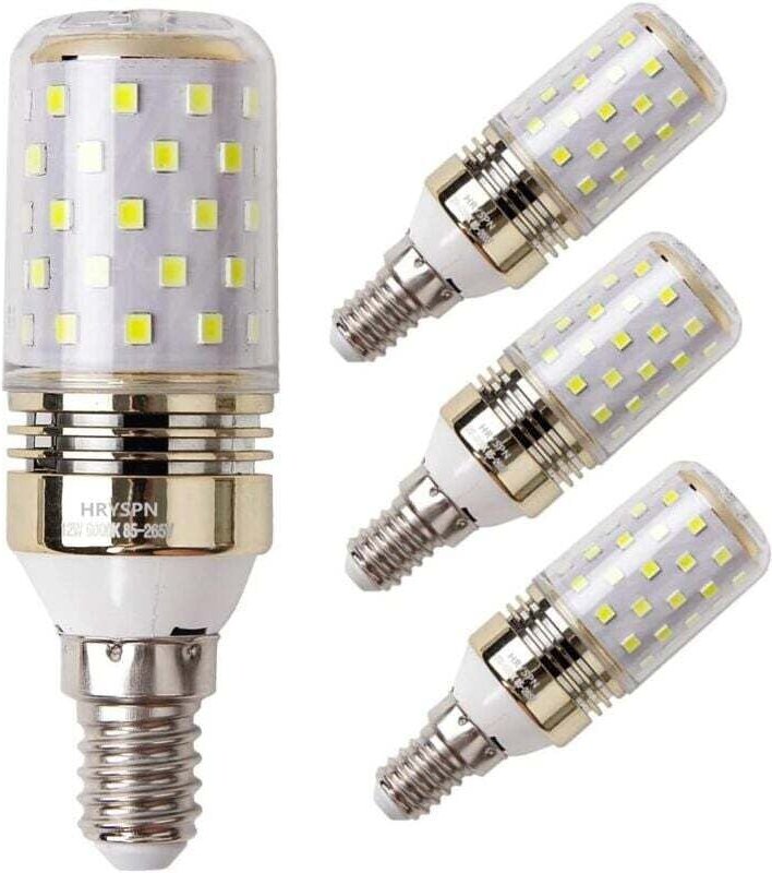 Ymyny - LED-Maiskolbenbirne, E14, 12 w, Kandelaberbirne, entspricht 100 w, 1100 lm, Kaltweiß 6000 k, dekorative LED-Kron...