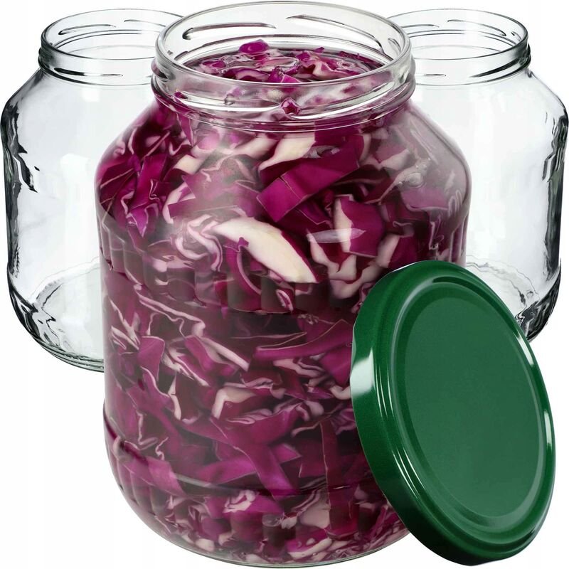 Weckgläser 1,7L, Einmachglas zum Einlegen, fi89 mm, Einkochgläser, Sturzglas, Gurkenglas, Kons - Kadax