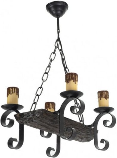 Lampe 4xe27 Rumpf schwarz/braun regx38x35 cm