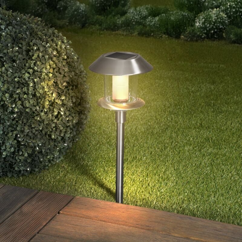 Esotec - Solar Stableuchte Swing LED-Steckleuchte Edelstahl H=38cm outdoor 102070