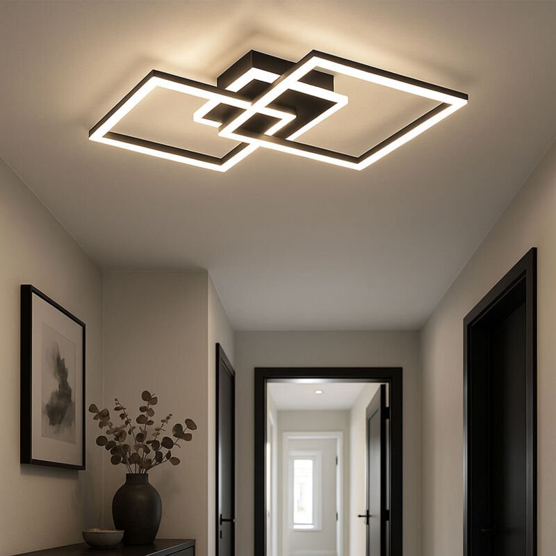 Etc-shop - Deckenleuchte Designleuchte Deckenlampe Schlafzimmerleuchte Wohnzimmer, Switch Dimmer 3 flammig, Metall schwa...