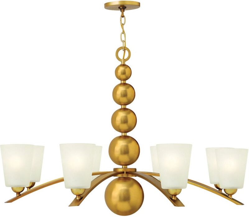 Elstead Zelda - 8 leichte mehrarmige Kronleuchter Vintage Messing Finish, E27
