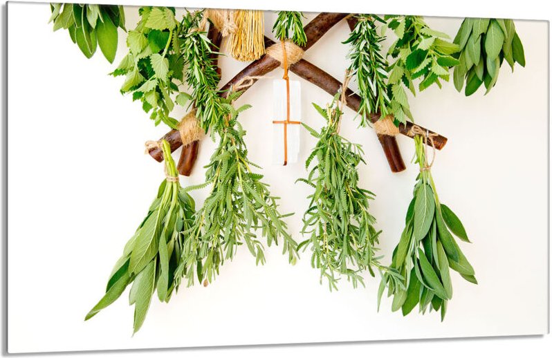 Glas-Herdplattenschutz 80x52 Kräuter