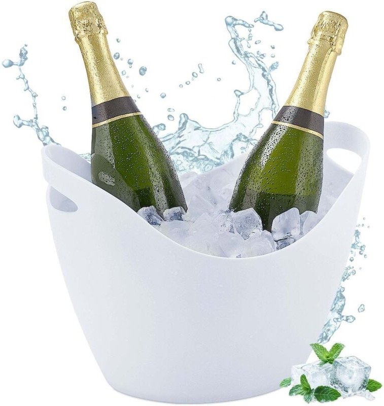 Champagner-Eiskübel, 8-Liter-Getränkekühler aus Kunststoff