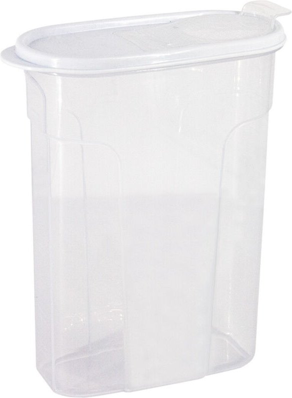 Glas mit Dosierdeckel 2,4L Weiß 24,5x9,5x17,5cm 7house