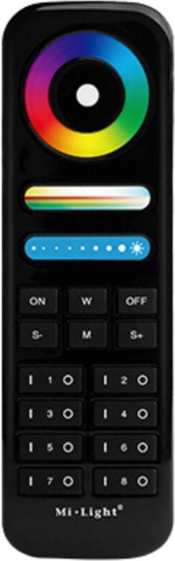 Led rgb + cct 8 Zonen Fernbedienung - Schwarz - FUT089B -