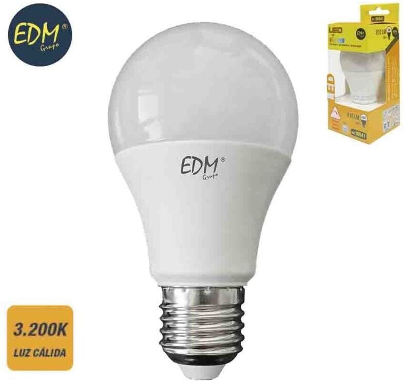 EDM - Standard LED-Glühbirne E27 7 w 600 lm 3200 k warmes Licht Ø6 x 10,8 cm