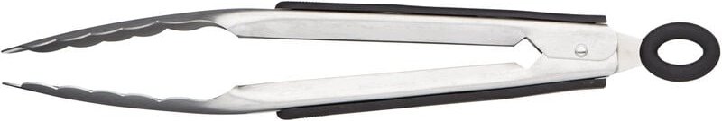 KitchenCraft MasterClass Küchenzange de Edelstahl mit rutschfestem Komfort-Griff, Silber, 23 cm