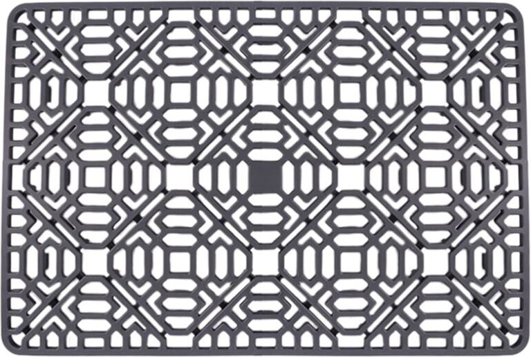 SpüLenmatte KüChenspüLe Schutz für Boden, Edelstahl oder Porzellan SpüLe, Silikongrau Rutschfest, HitzebestäNdig