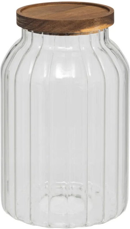 5five Simply Smart - Glasbehälter mit Holzdeckel harmony, 3 l