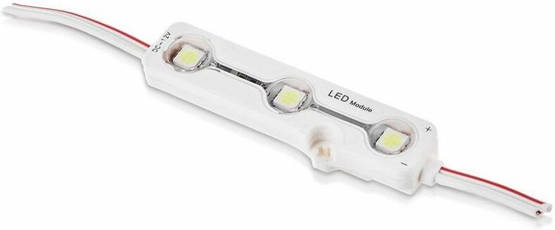 V-tac - SMD5050 LED-Modul 0,72 w 100 lm/W 12 v 3 LEDs kaltweiß IP67 Lötdrähte