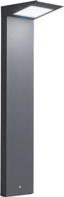 Batteriebetriebene 2,2-W-Solar-LED-Bodenpollerleuchte mit dunkelgrauer IP54-Photovoltaik - Zafferano