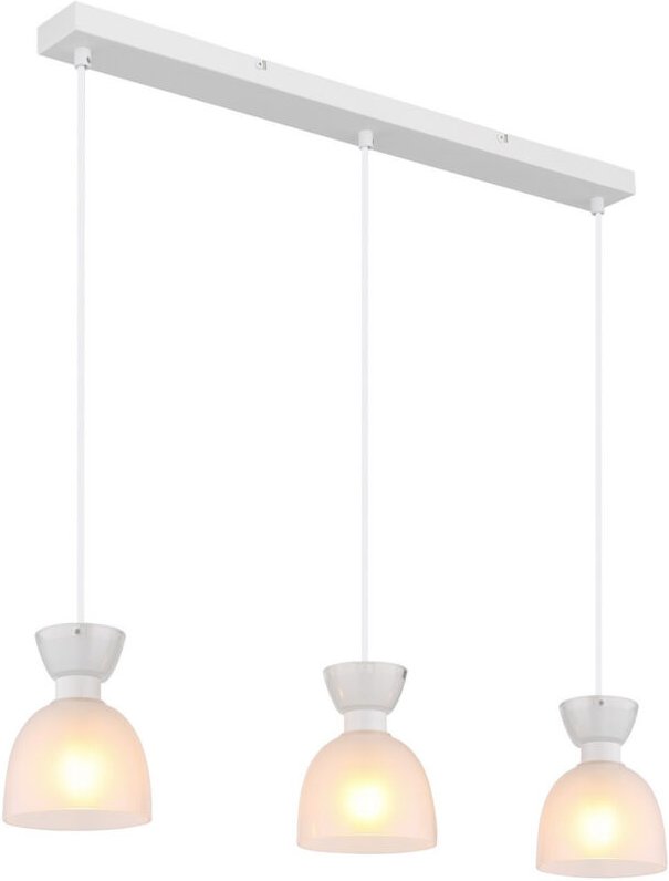 Globo Lighting - Pendelleuchte Hängelampe Esszimmerleuchte Deckenlampe Metall Glas Höhe kürzbar