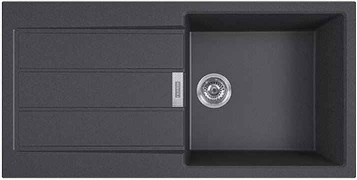 Franke - Carbon manuelles einbauwaschbecken 60cm mit siphon 842143