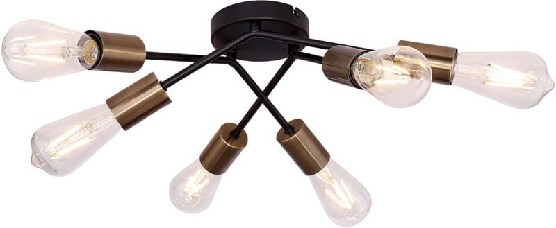 Globo - deckenleuchte - Sarini - schwarz - metall - ø 55cm - E27