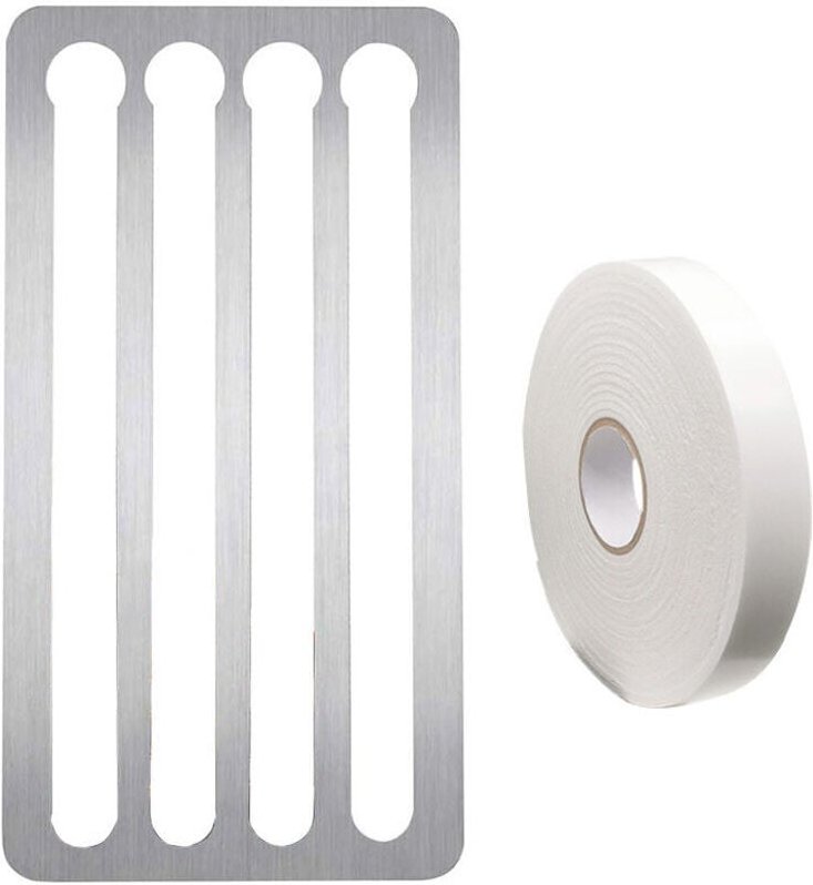 Kaffeekapselständer zur Kapselaufbewahrung, 40,5 x 22 cm Kapselhalter aus Edelstahl, Kaffeepad-Organizerständer mit Kleb...