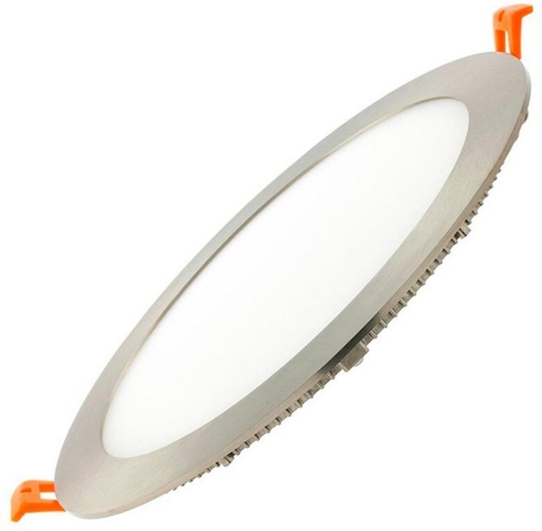 Efectoled - led Einbaustrahler flach 15W Rund SuperSlim Ausschnitt ø 170 mm Silber 6000K Kaltweiß