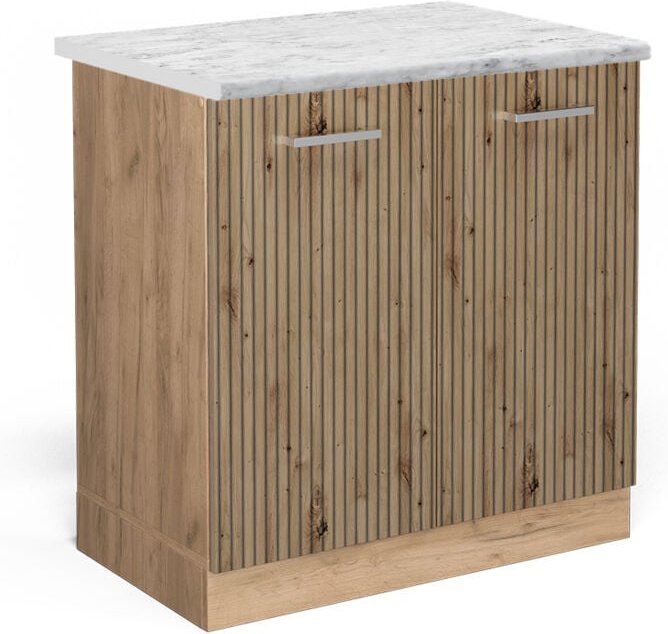 Thumbnail - Vicco - Spülenunterschrank R-Line, Artisan-Eiche, 80 cm ap Marmor
