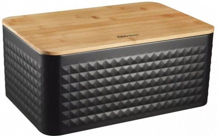 Kinghoff Kh-1713 Brotkasten Aus Stahl Mit Bambusbrett