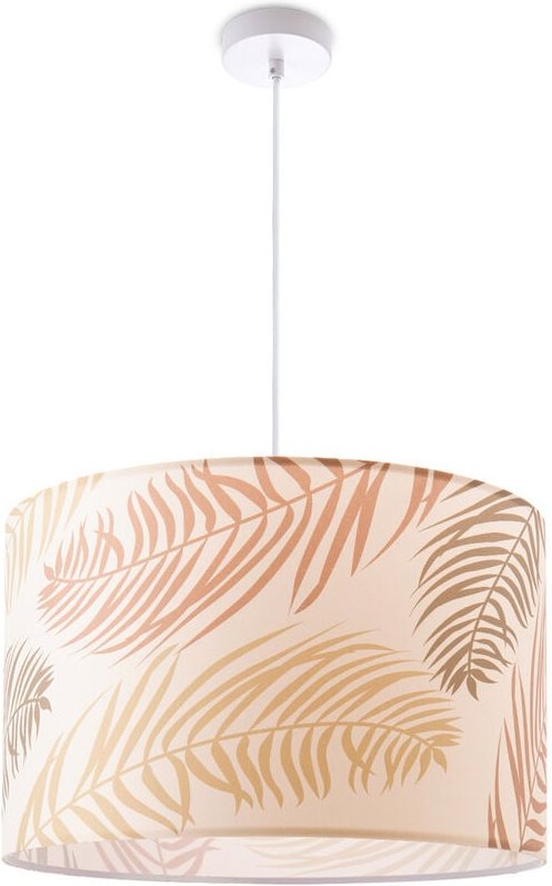 Paco Home Deckenlampe Wohnzimmer Lampe Esstisch Pendelleuchte Blumen Palmen Deko E27 Pendelleuchte - Weiß, Design 1 (Ø45...