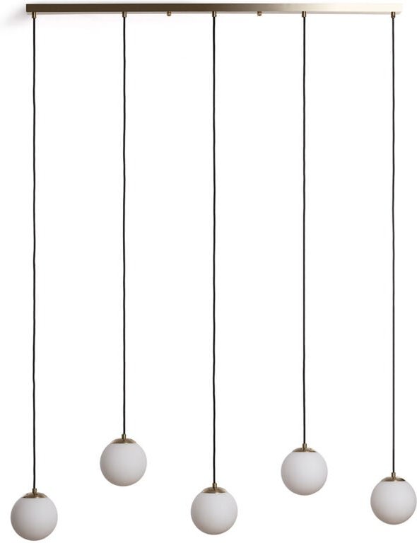 Pendelleuchte Metall und Glas Moonlight Brass 5 Spots Gold