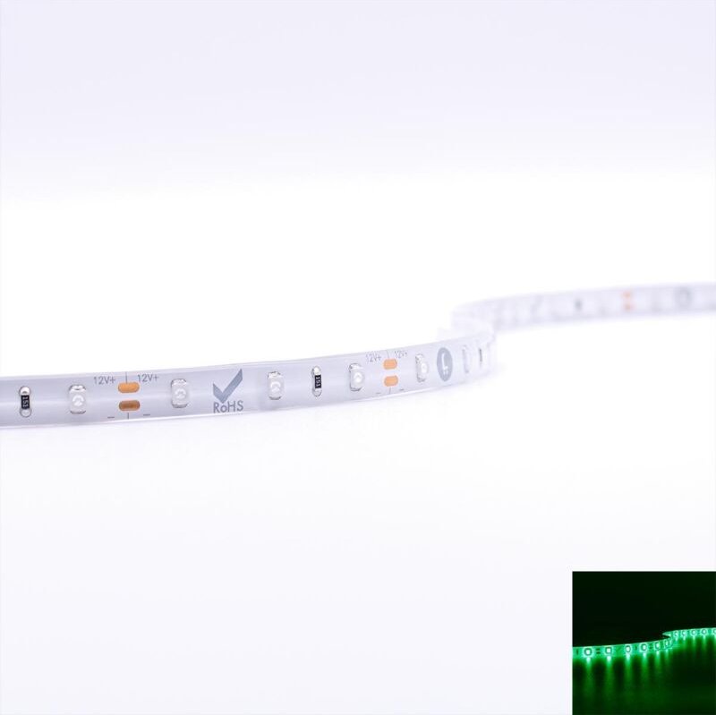 Strip 12V LED Streifen 5M 4,8W/m 60LED/m 8mm - Lichtfarbe: Grün - Schutzart: IP65