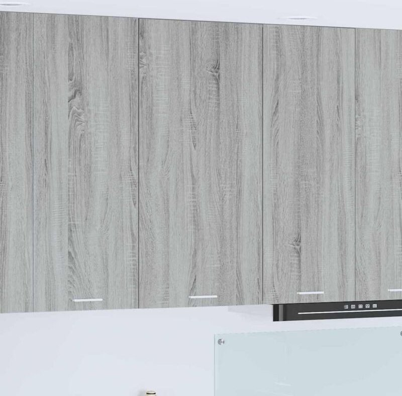 Hängeschrank mit Speicher Grau Sonoma und Weiß 50 x 31 x 100 cm vidaXL