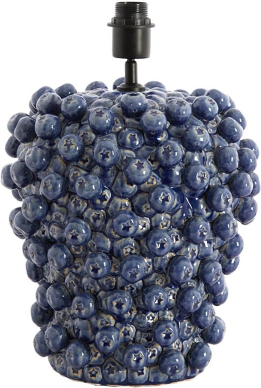 Light & Living - tischlampe - Berries - blau - keramik - Ø 32cm -
