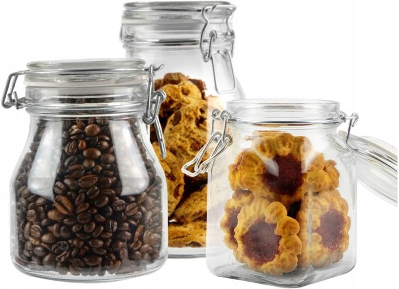 Set mit 3 luftdichten Behältern 750 ml 790 ml 1,1 l