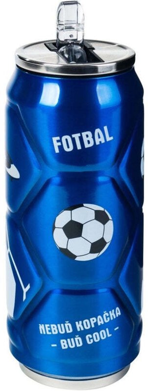 Thumbnail - Thermobecher in dosenform mit ausgieer und strohhalm halt 12 stunden