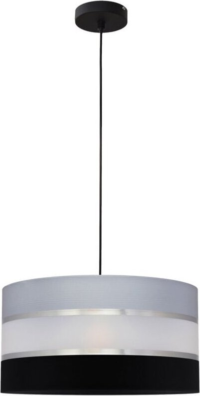 Helam HELEN Zylindrische Pendelleuchte Grau, Silber, Schwarz 40cm