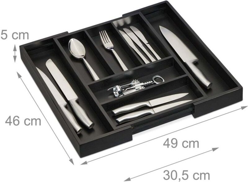 Besteckkasten aus bambus verstellbare 5 7 facher