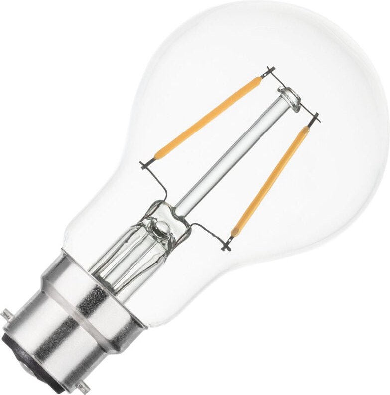 Ledkia - LED-Glühbirne Filament B22 2W A60 No Flicker 4000K Neutralweiß
