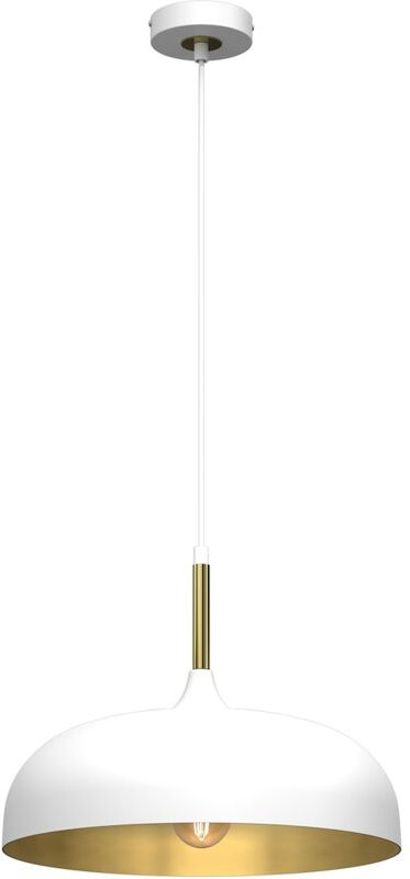 Hängelampe LINCOLN WEISS/GOLD 1xE27 35cm