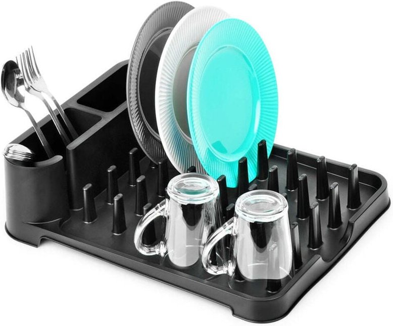 Schwarzer geschirrstander 41x325x11 cm